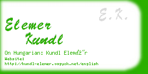 elemer kundl business card